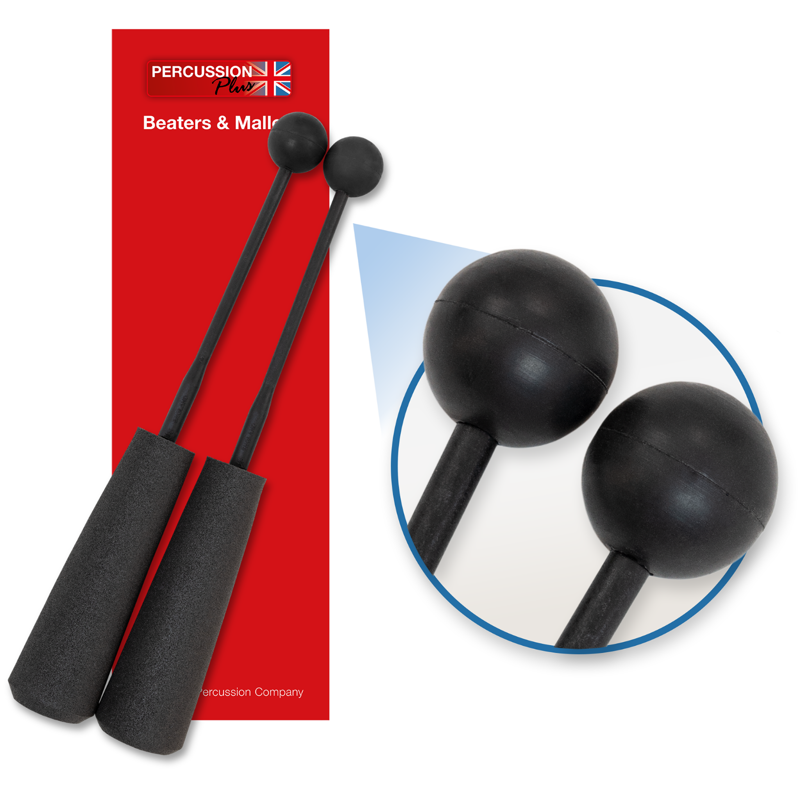 Percussion Plus PP756 Easy Grip soft rubber beaters