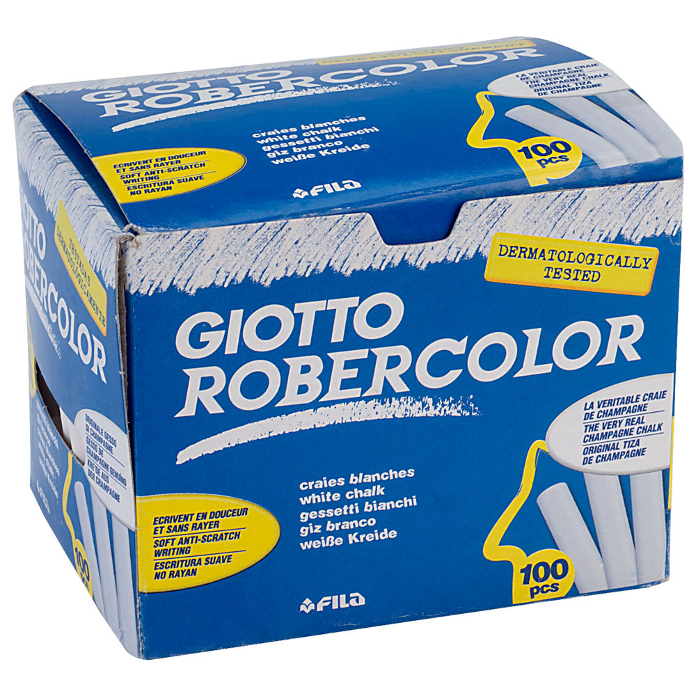 GIO ROBERCOLOR CHALKS WHITE 100PCS BOX -Min Qty 1