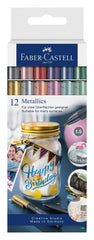 MARKERS FABER-CASTELL ASSORTED METALLIC SET OF 12