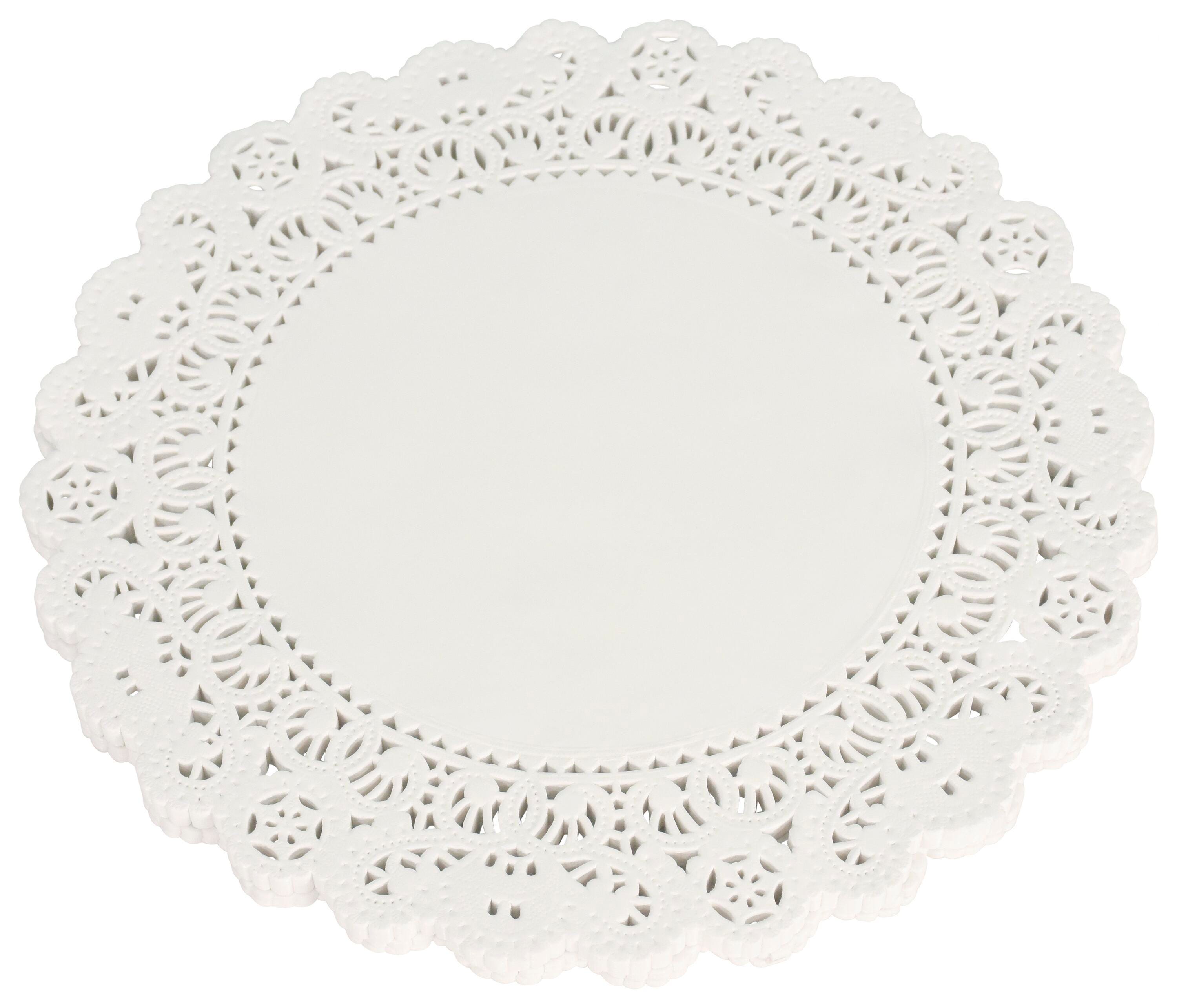 PAPER DOILIE ROUND 8 WHITE PK OF 100 SCHOOL SMART