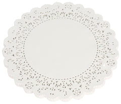 PAPER DOILIE ROUND 8 WHITE PK OF 100 SCHOOL SMART