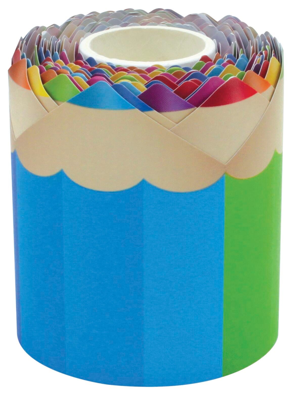 COLORED PENCILS ROLLED BORDER
