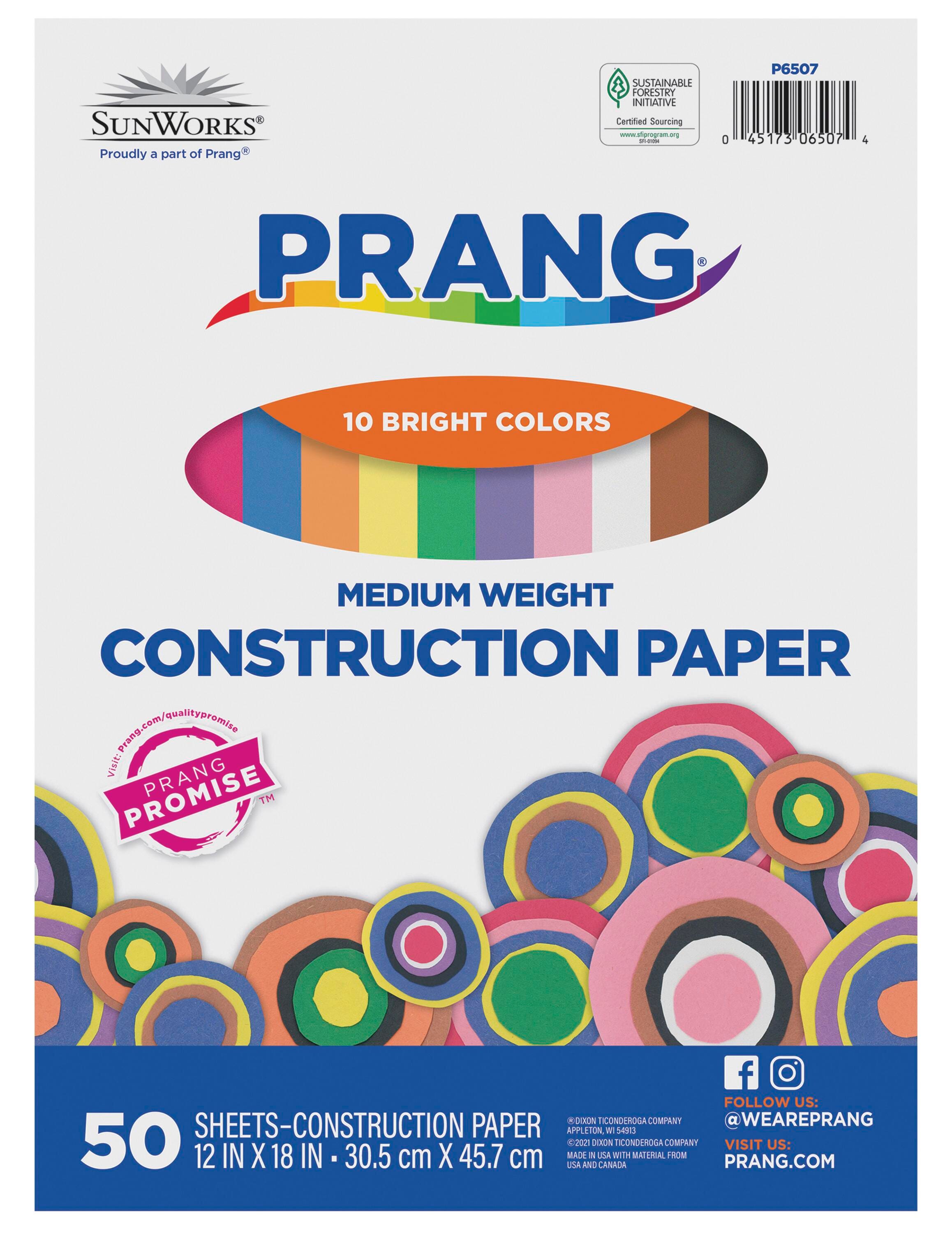 CONST PPR 12X18 ASSORTED PRANG PACK OF  50