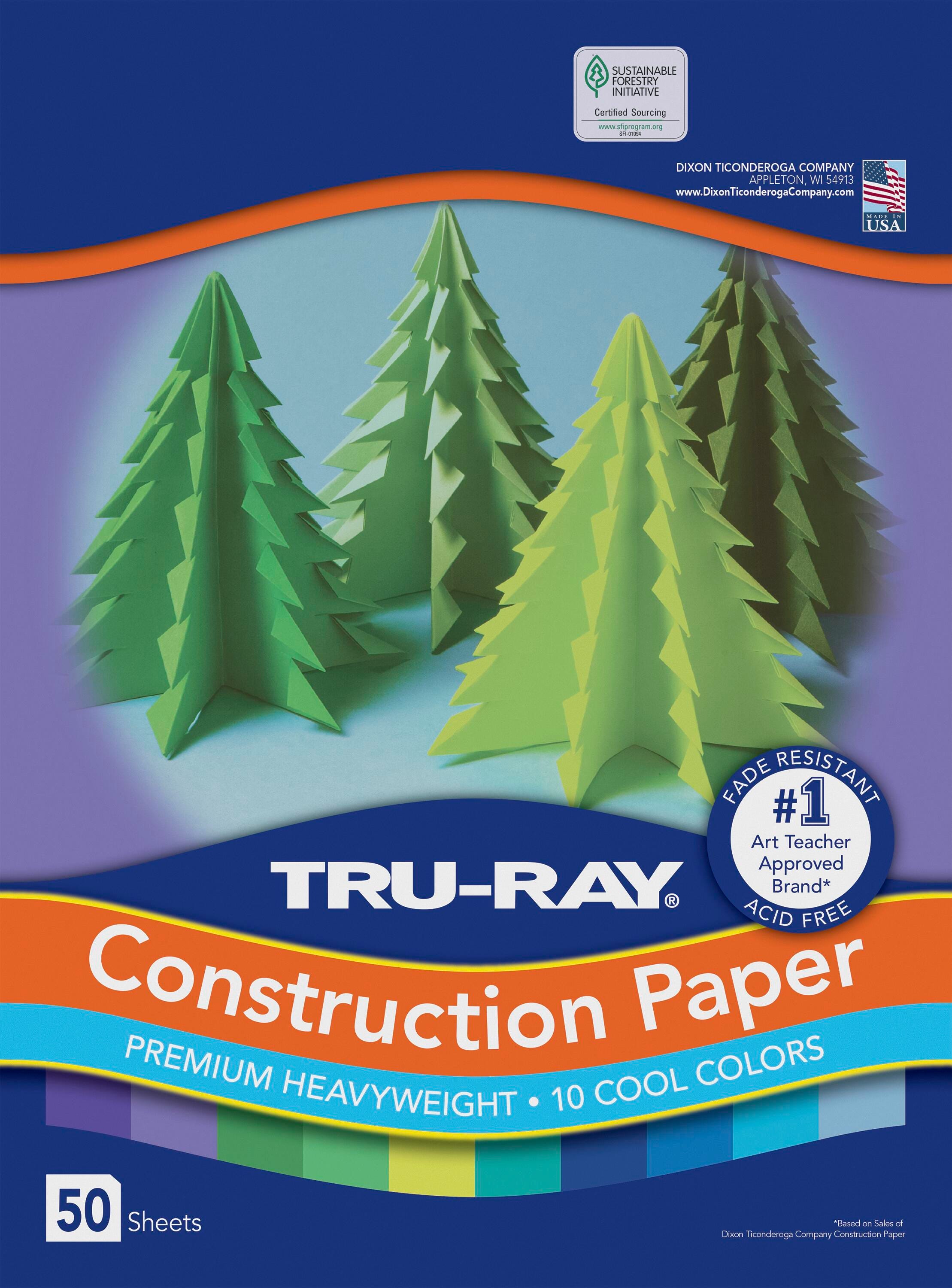 CONST PPR 12X18 COOL ASST TRURAY 50 SHTS