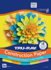 CONST PPR 12X18 HOT COLORS TRURAY 50 SHTS