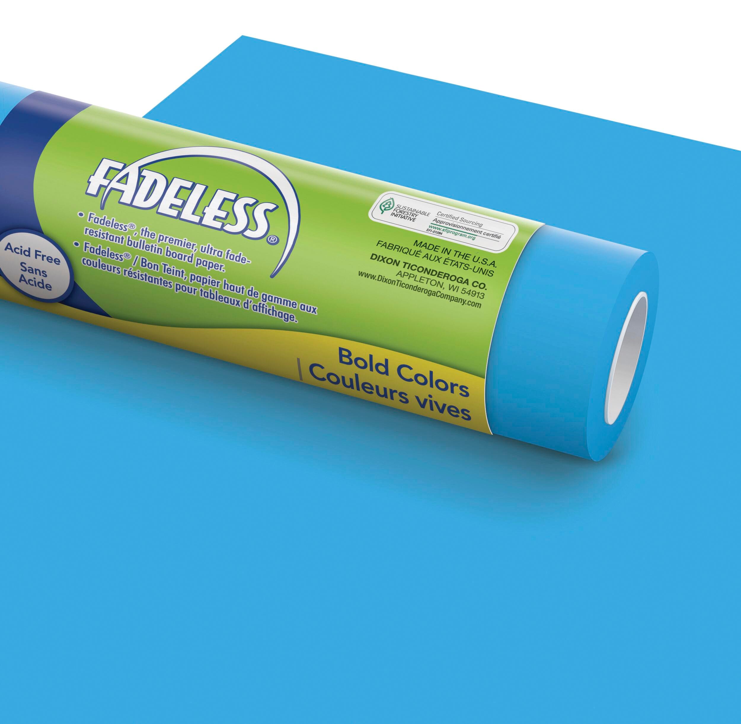 PAPER ROLL FADELESS 48 IN X 50 FT BRITE BLUE