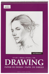 PAD DRAWING SPIRAL 12X18 IN 75 LB 30 SHTS