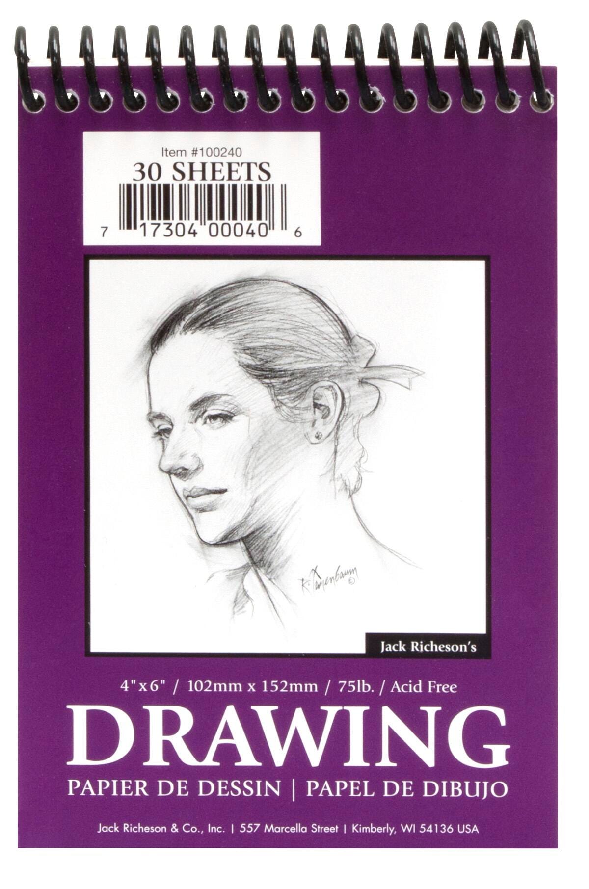 PAD DRAWING SPIRAL 4X6 IN 75 LB 30 SHTS