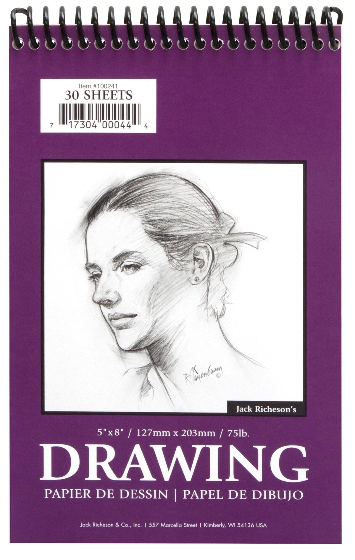 PAD DRAWING SPIRAL 5X8 IN 75 LB 30 SHTS
