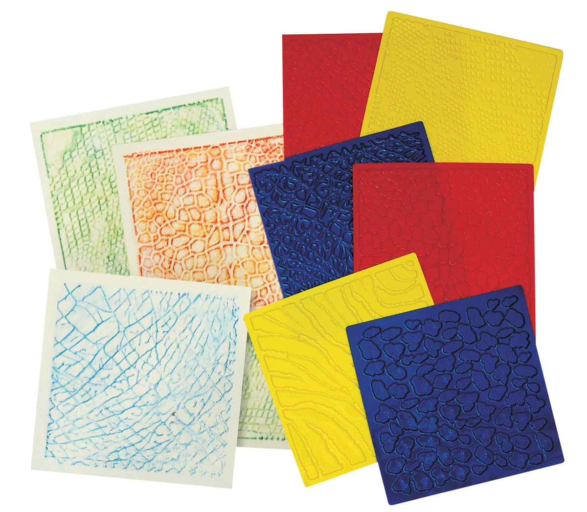 RUBBING PLATES ANIMAL SKINS SET OF 6
