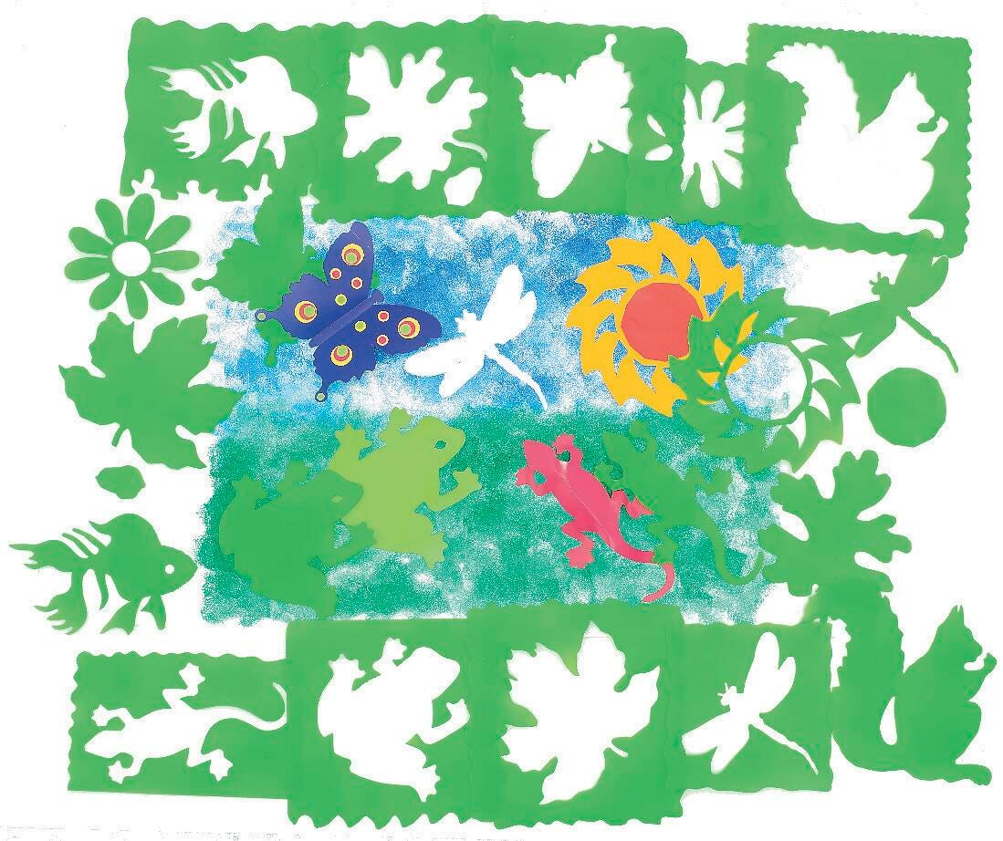 STENCIL SET NATURE SET OF 10