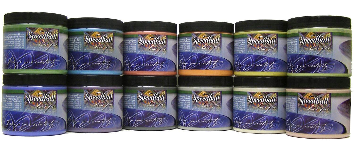 GLAZE SPEEDBALL EARTHENWARE 16 OZ SET OF 12
