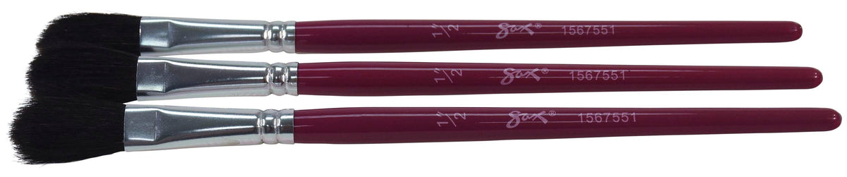 BRUSH CHUBBY OVAL WASH SH 1/2 IN - SAX PACK OF 3