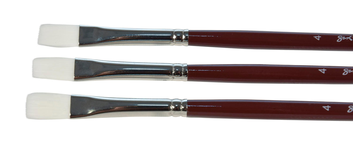 BRUSH OPTIMUM WHT TKLN LH FLT SZ 4 - SAX PACK OF 3