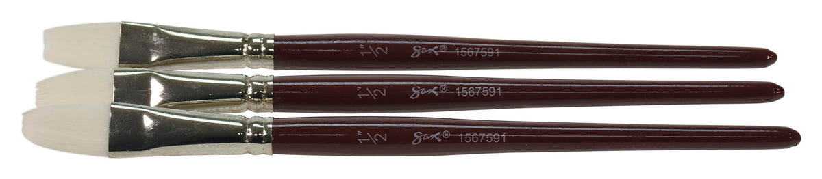 BRUSH OPTIMUM WHT TKLN SH FLT 1/2 IN - SAX PACK OF 3