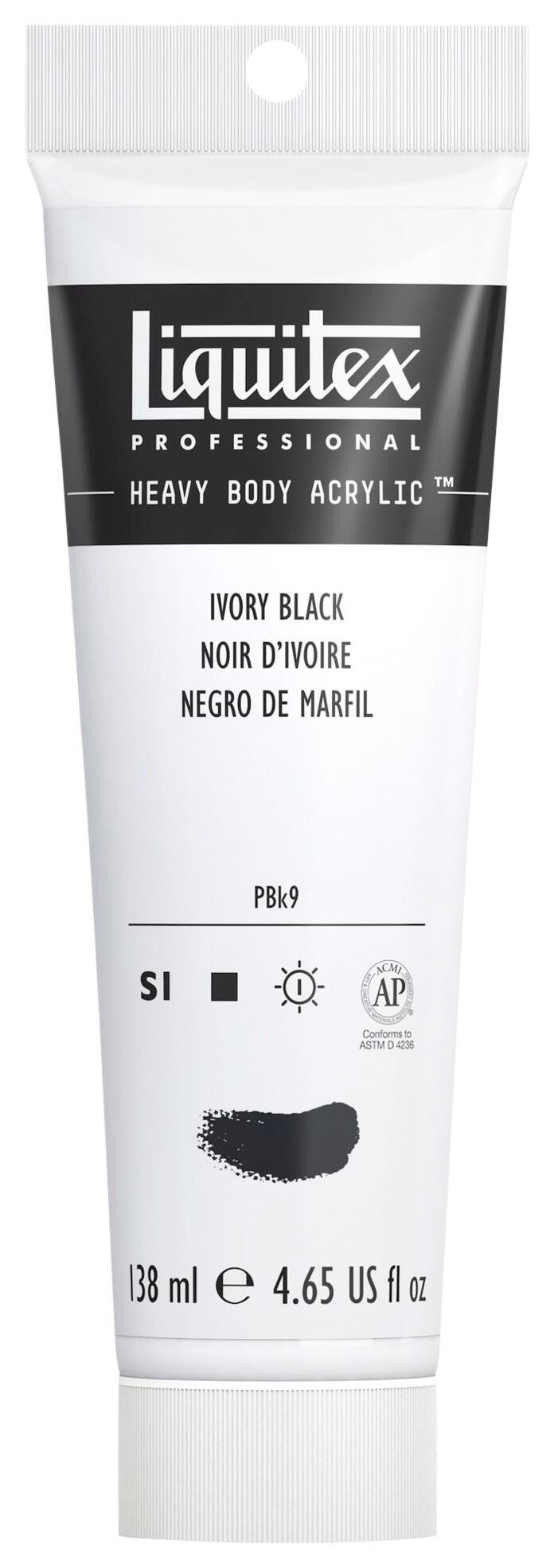 PAINT ACRYLIC HB LIQUITEX IVORY BLACK 4.65 OZ