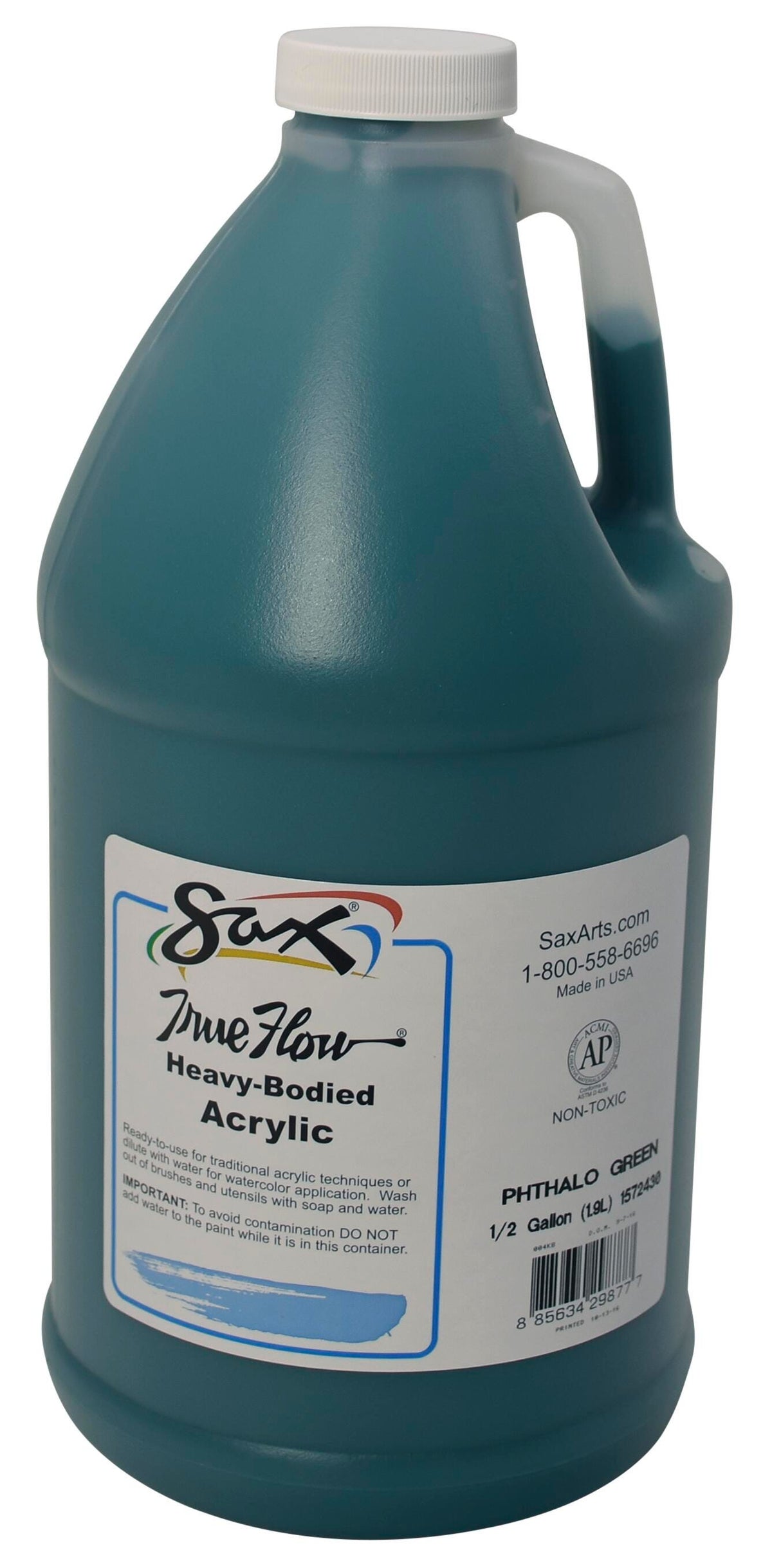 PAINT ACRYLIC HB SAX PHTHALO GREEN HALF GALLON