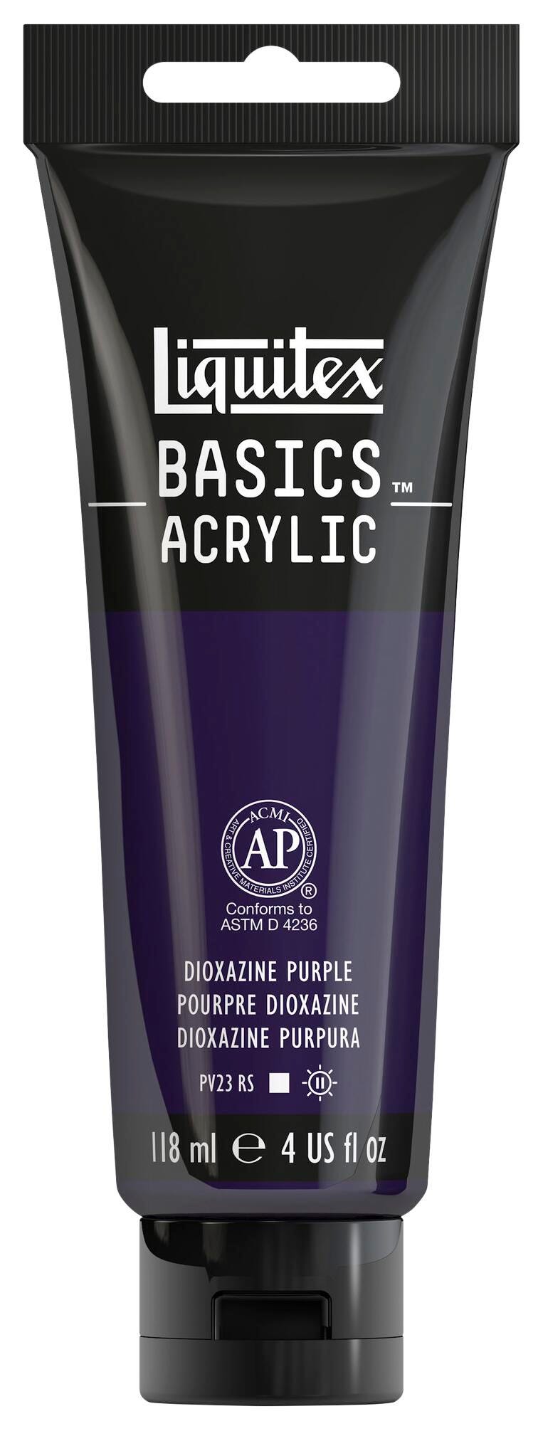PAINT ACRYLIC  LIQUITEX BASICS DIOX PURPLE  4 OZ