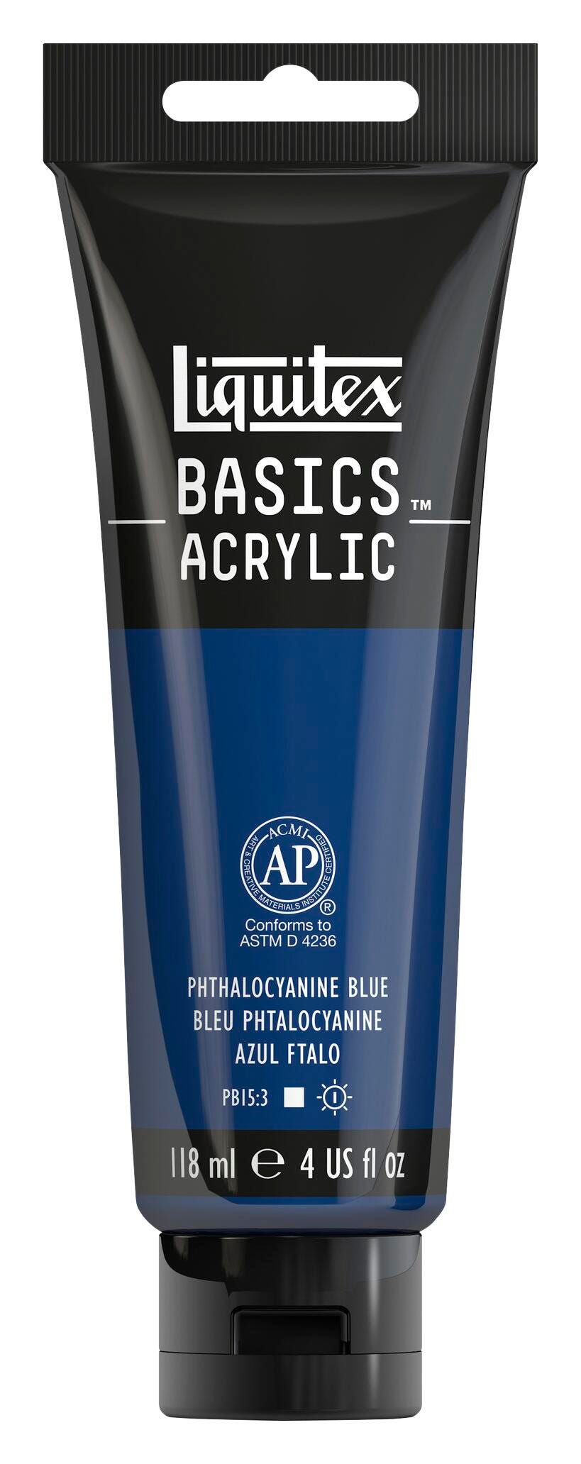 PAINT ACRYLIC  LIQUITEX BASICS PHTHALO BLUE 4 OZ