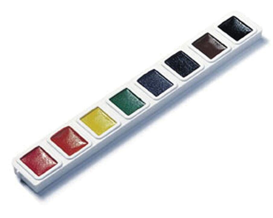 PAINT  WATERCOLOR PRANG 1/2-PAN 8 REFILL STRIP PACK OF 3