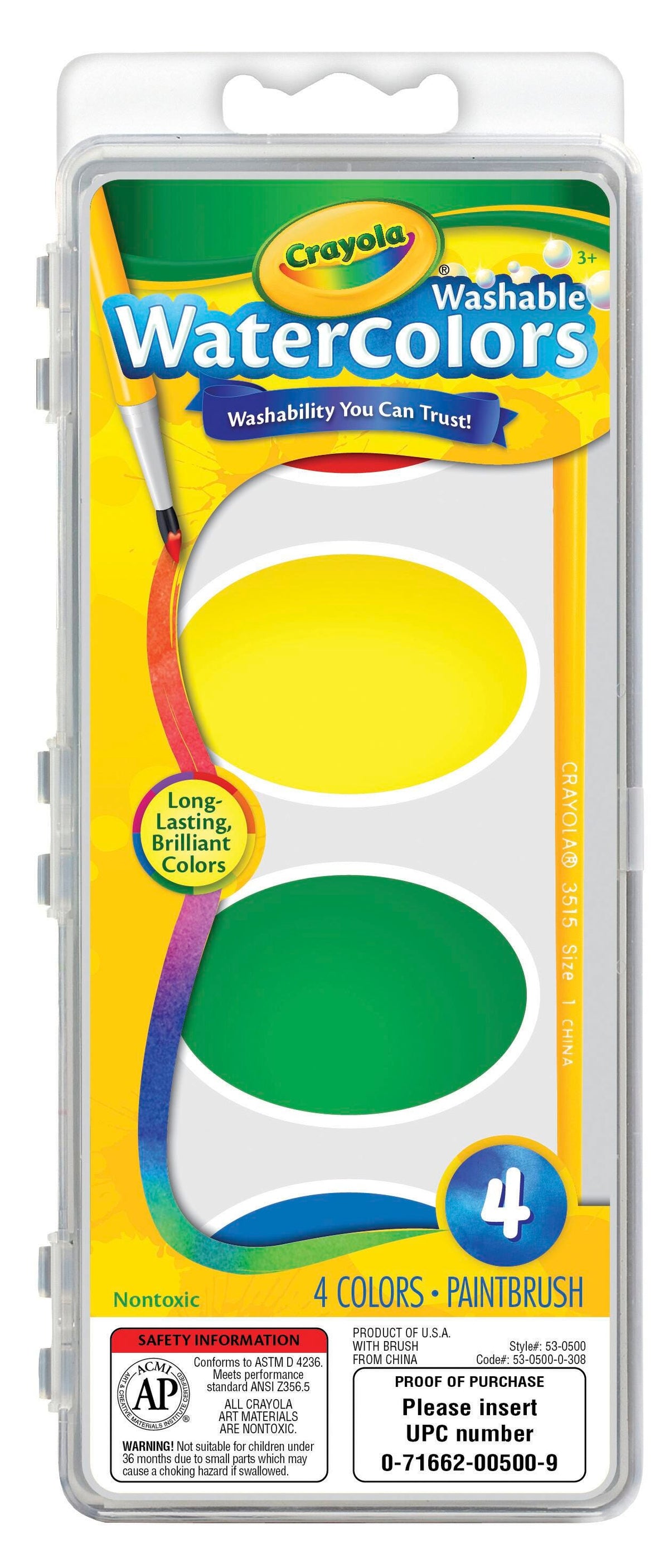 PAINT WTRCLR WASH CRAYOLA SO BIG SET OF 5
