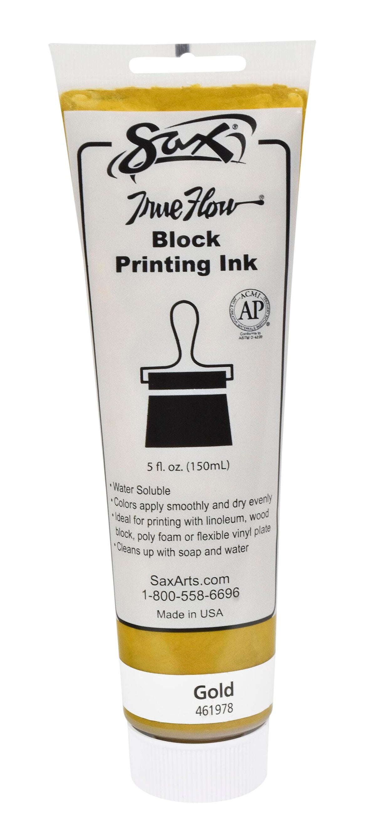 INK BLOCK PRINTING SAX 5 OZ GOLD
