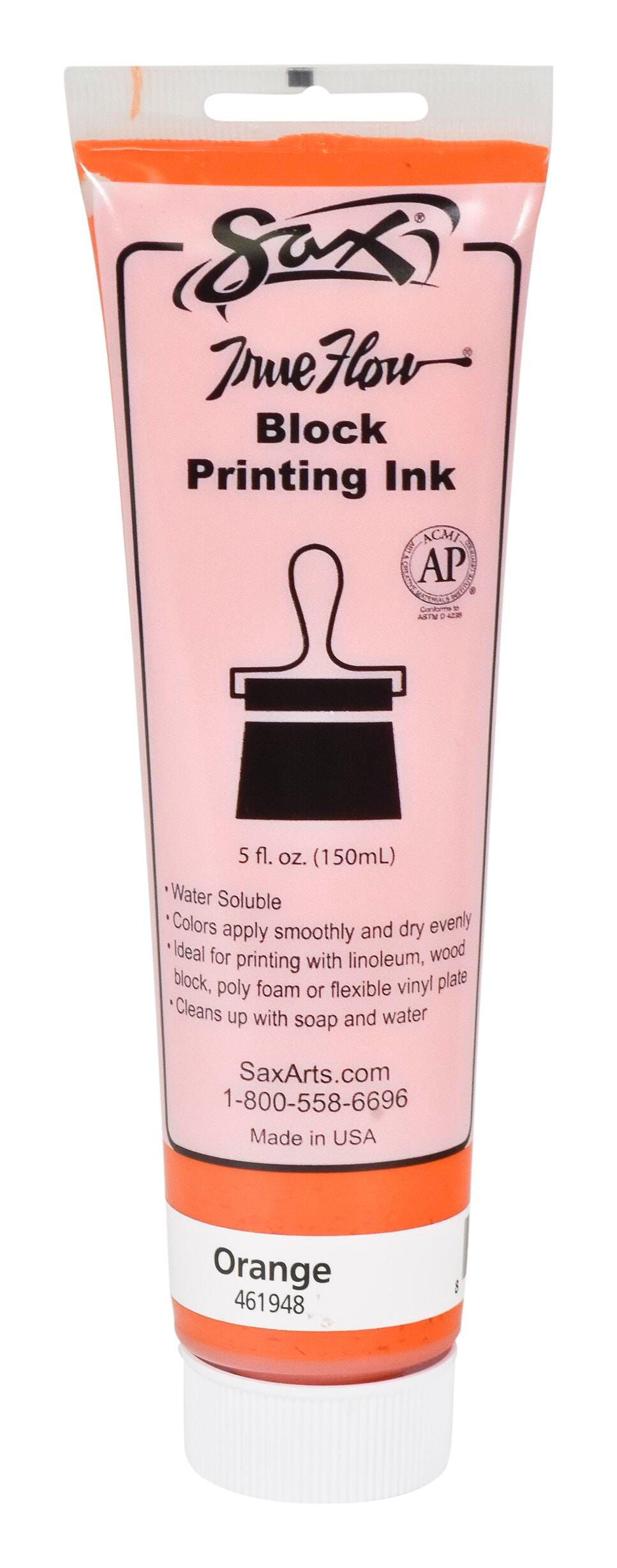 INK BLOCK PRINTING SAX 5 OZ ORANGE