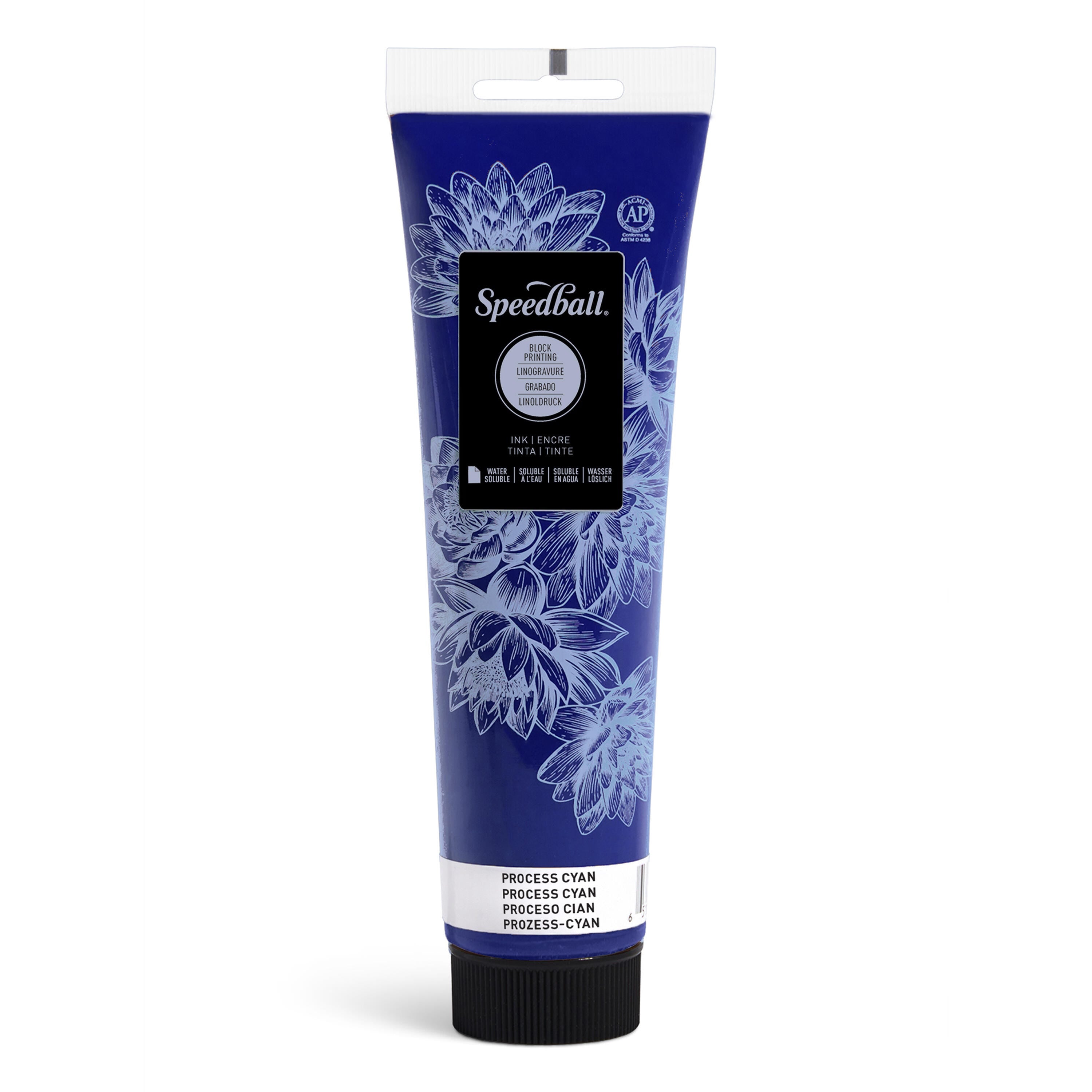 INK WATER SOLUBLE BLOCK PRINTING 5 OZ PROCESS CYAN