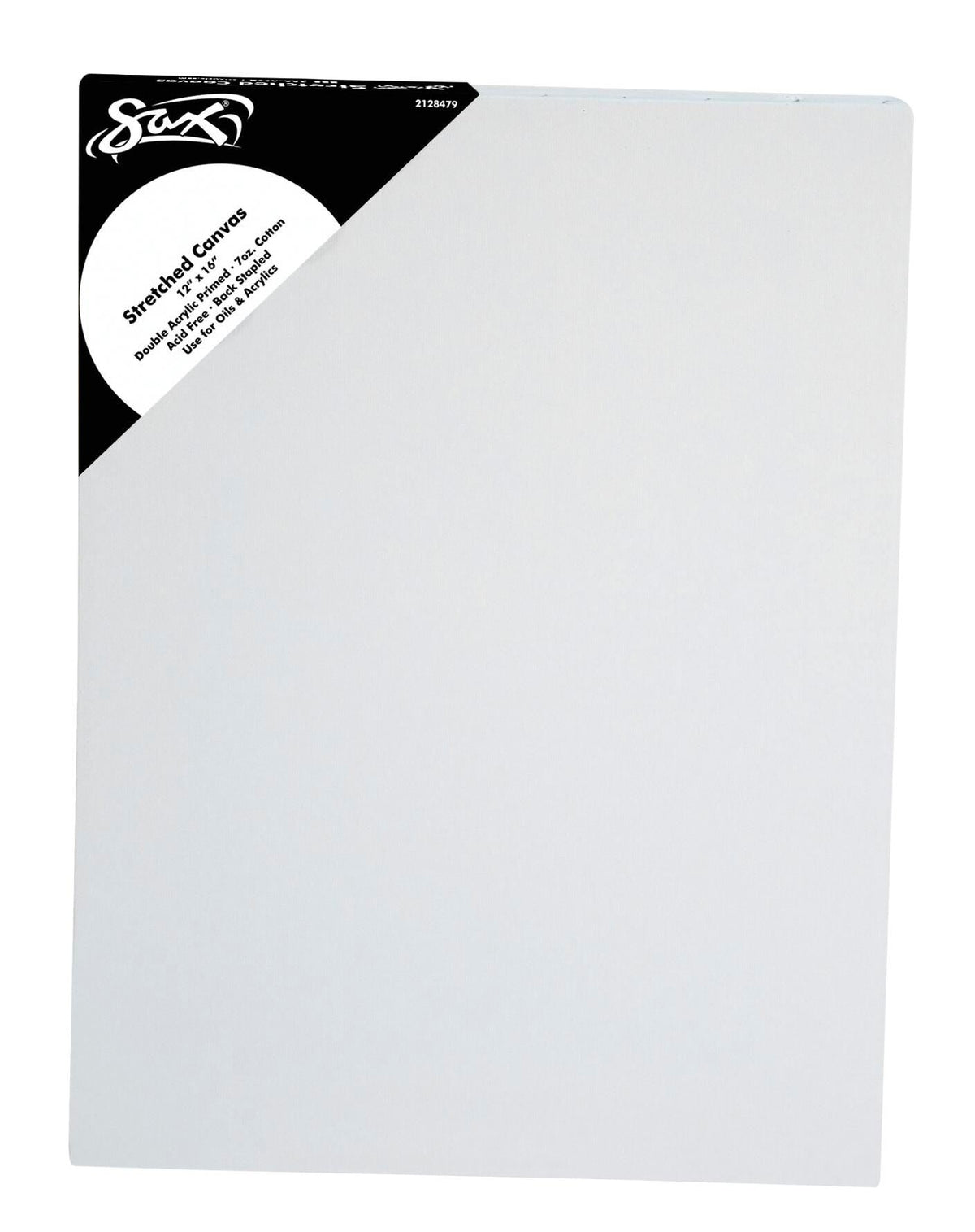 SAX CANVAS STRETCHED 12X16 IN WHITE