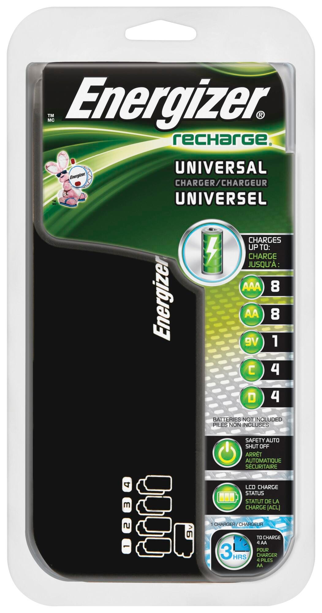 BATTERY CHARGER - ENERGIZER UNIVERSAL CHARGER - EACH
