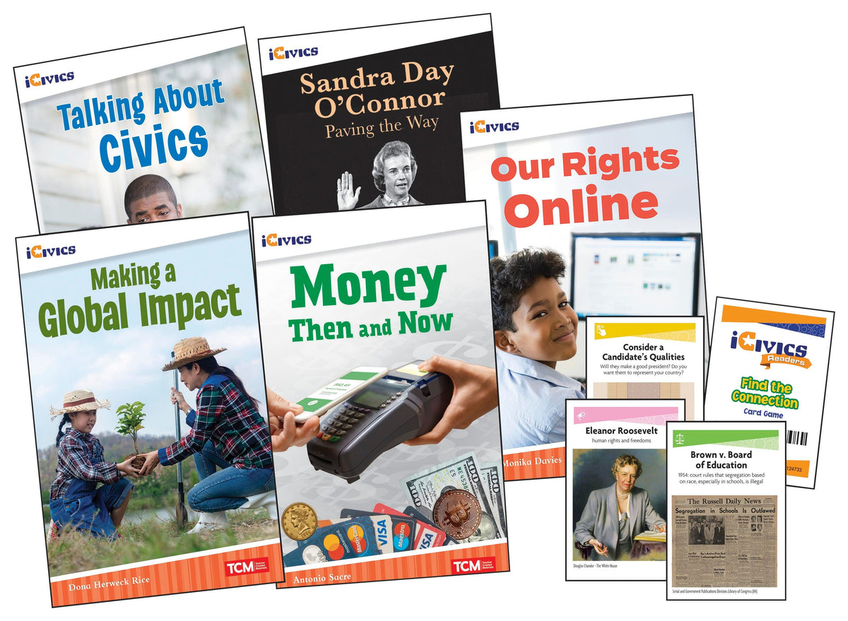 ICIVICS GRADE 5 COMMUNITY AND SOCIAL AWARENESS 5-BOOK SET AND GAME CARDS