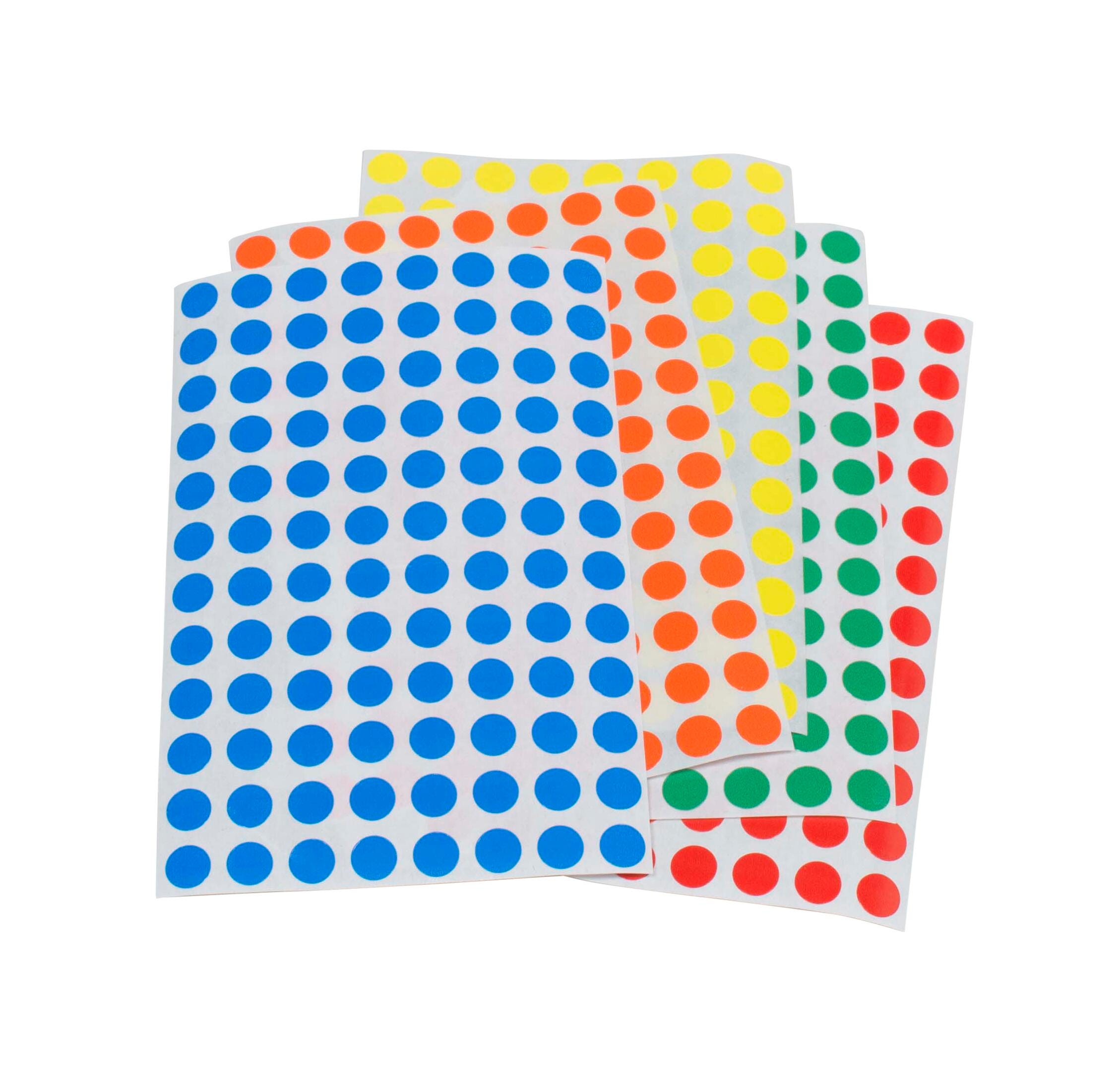 DOTS 3/8IN  5 COLORS SHTS/39