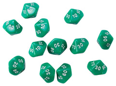 DICE 10-SIDED PLACE VALUE TENS SET OF 12