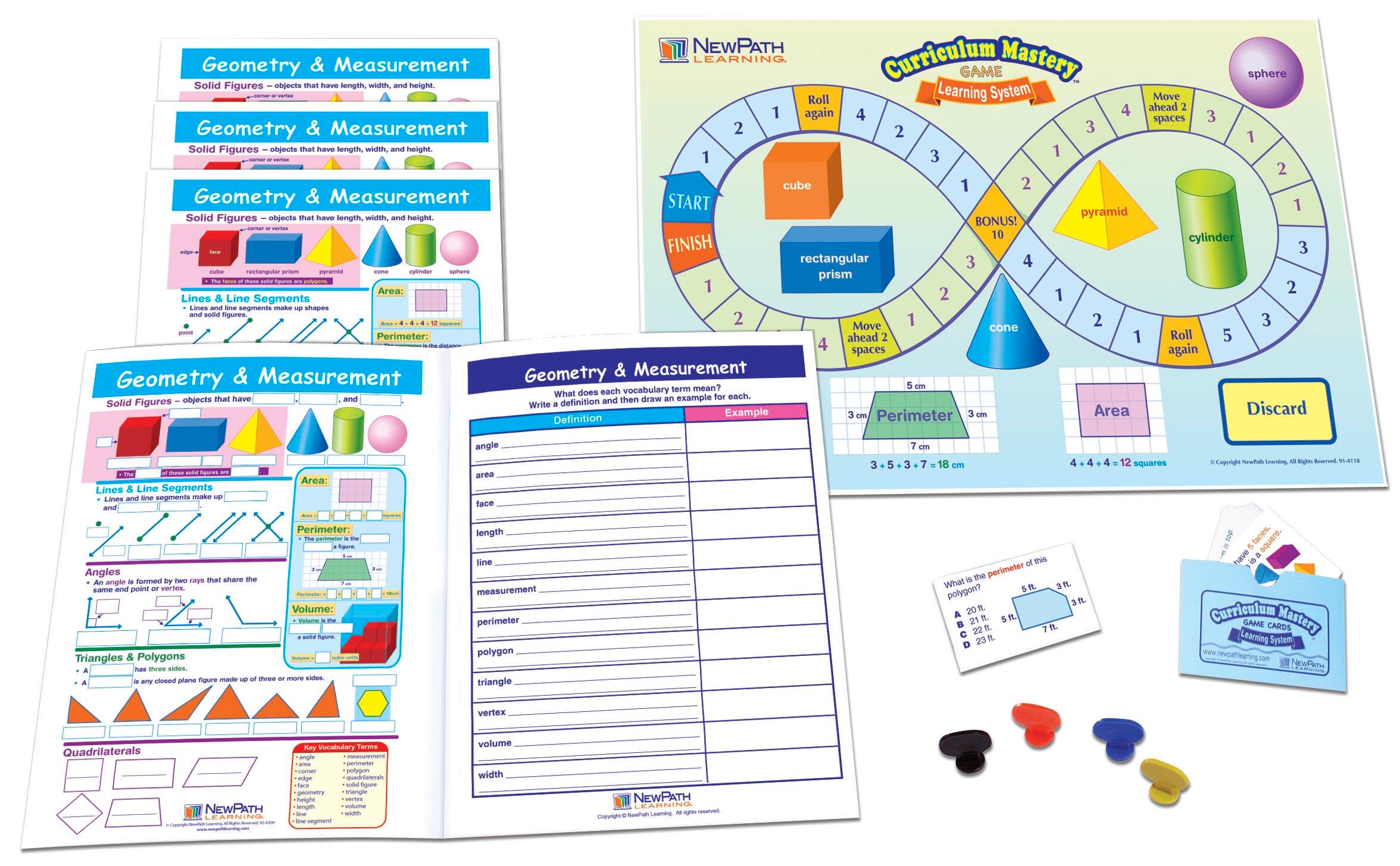 Chant Math Geometry LEARNING CENTERS MATH GR. 3-5 GEOMETRY AND MEASUREMENT | Eduplan ...
