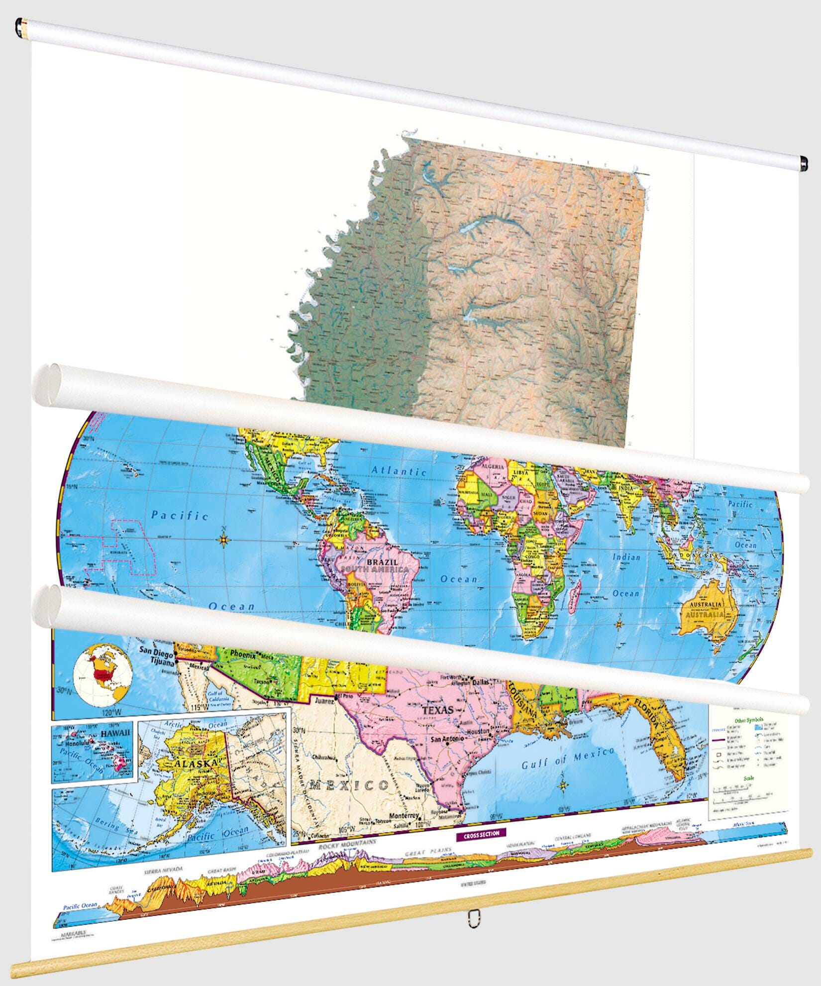 MAP NYSTROM  MISSISSIPPI/  US/WORLD COMBO