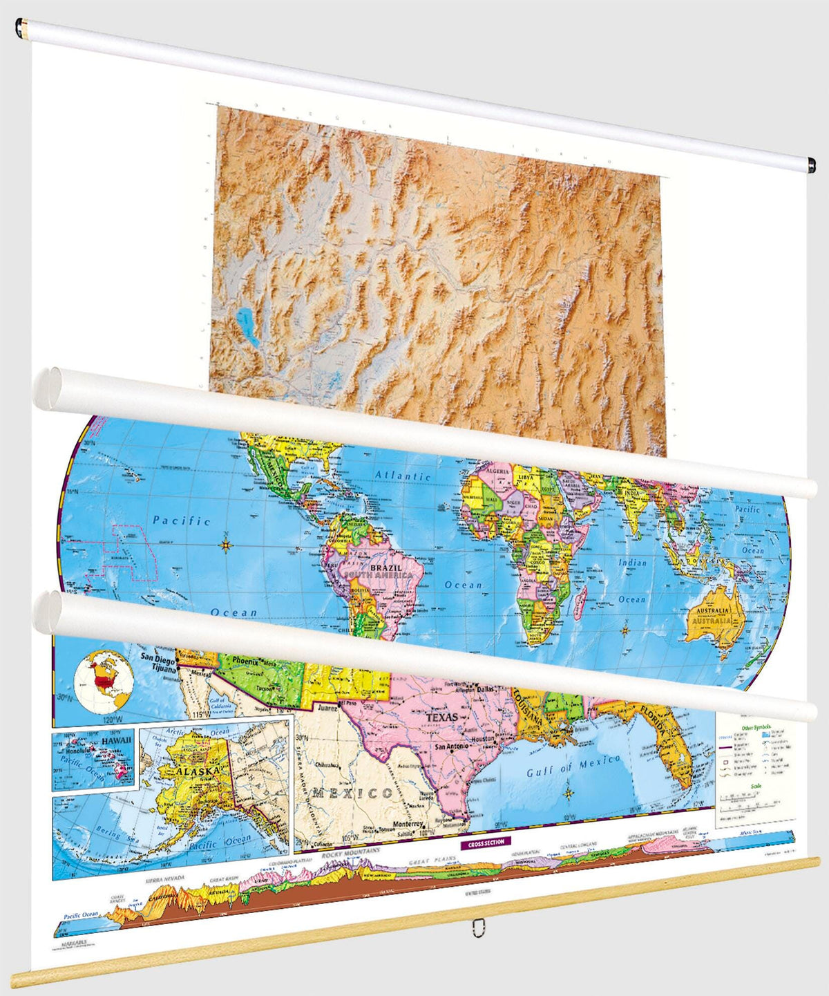 MAP NYSTROM NEVADA/  US/WORLD  COMBO