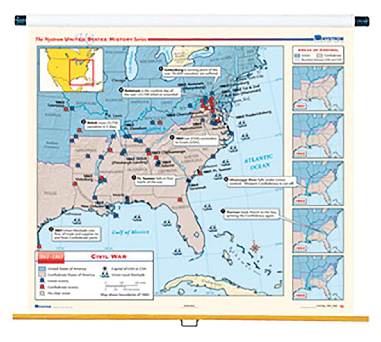 MAP NYSTROM US HISTORY SET OF 16