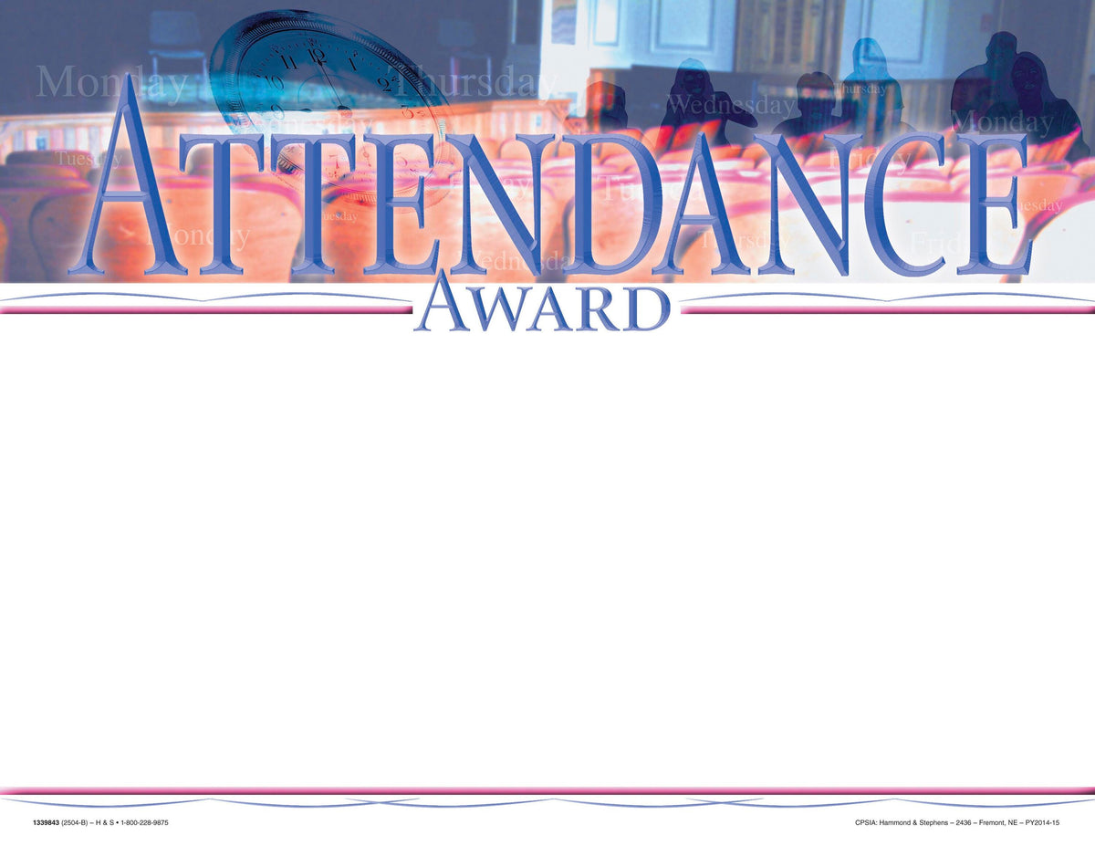 AWARD RECOGNITION ATTEND 8-1/2 BLANK X 11 PACK OF 25