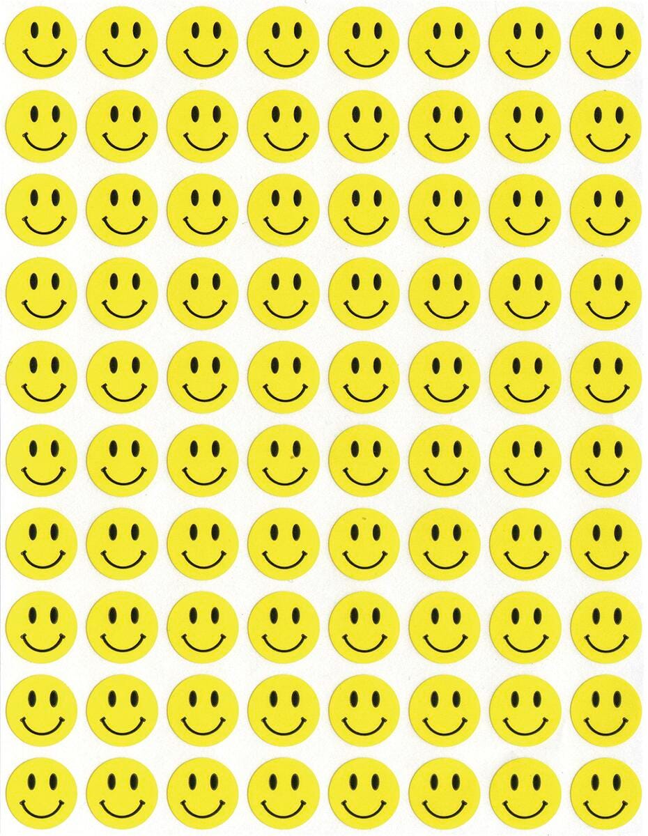 STICKER SCHOOL SMART HAPPY FACE SET  SET OF 1780
