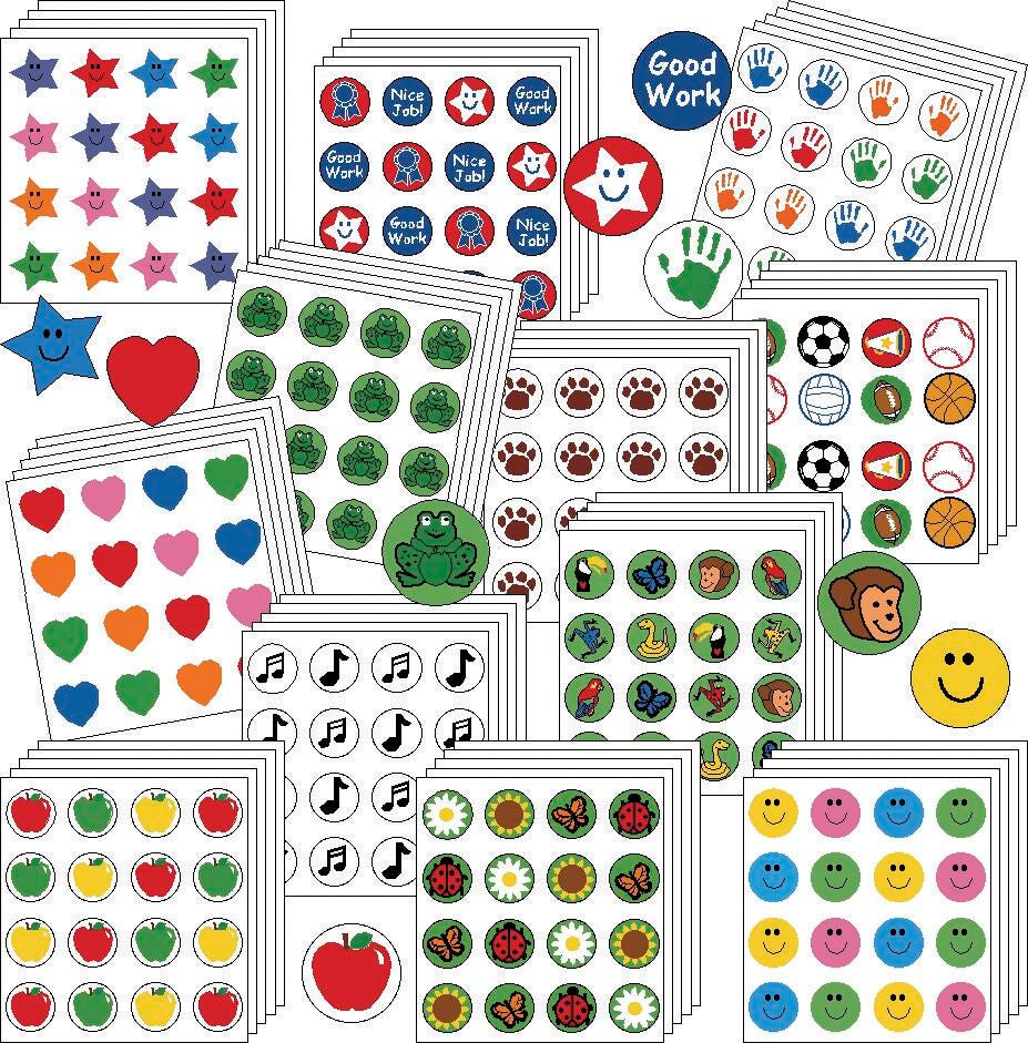 STICKERS BARGAIN BAG PACK OF 3456