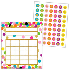 CONFETTI CHARTS AND STARS MINI STICKERS