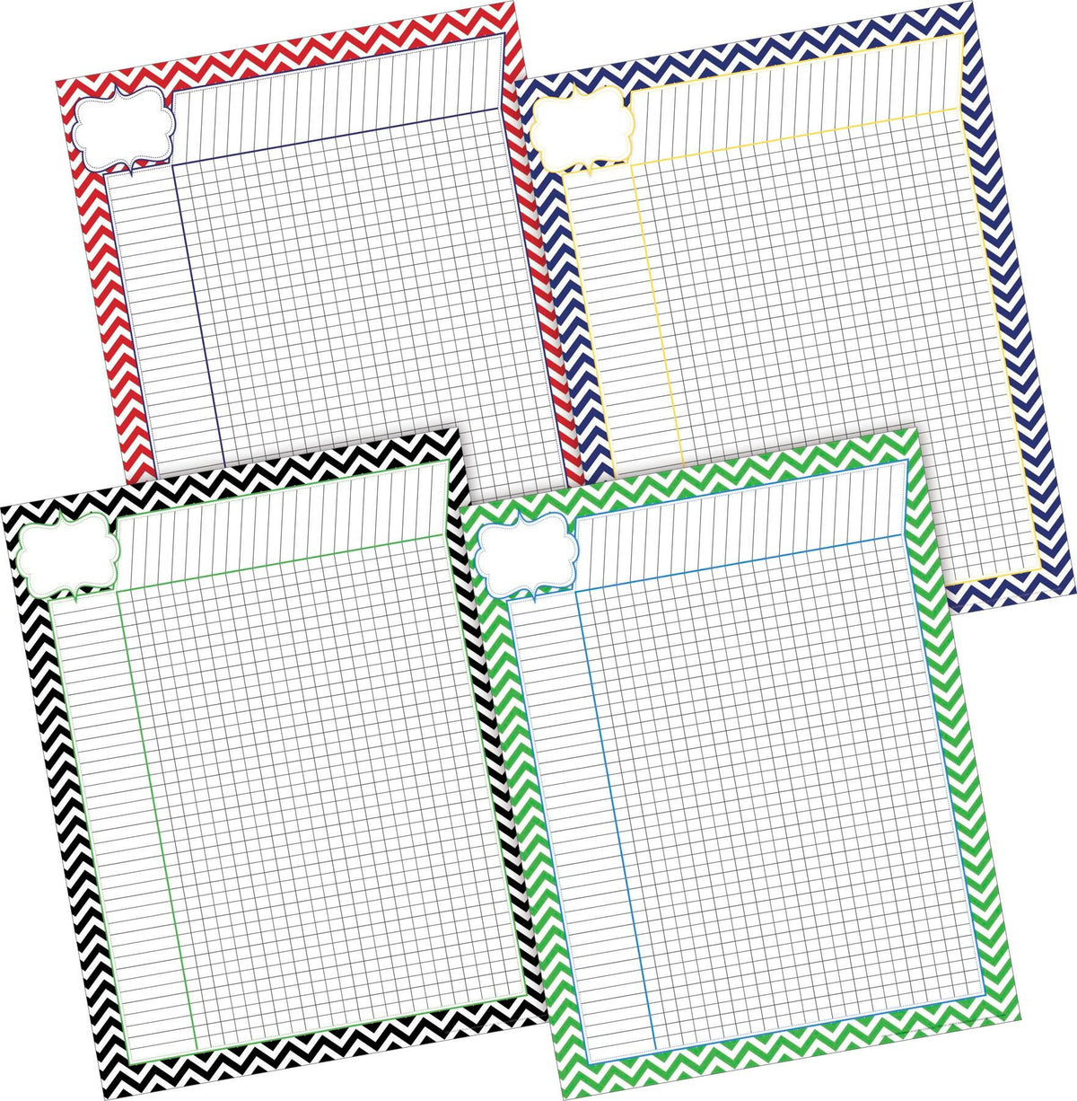 NAUTICAL CHEVRON CHART SET