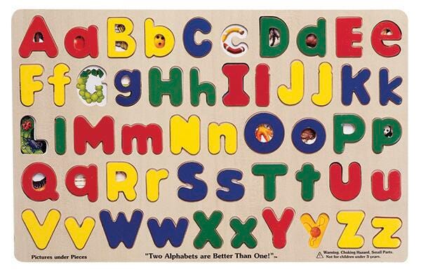 PUZZLE WOOD UPPER/LOWERCASE