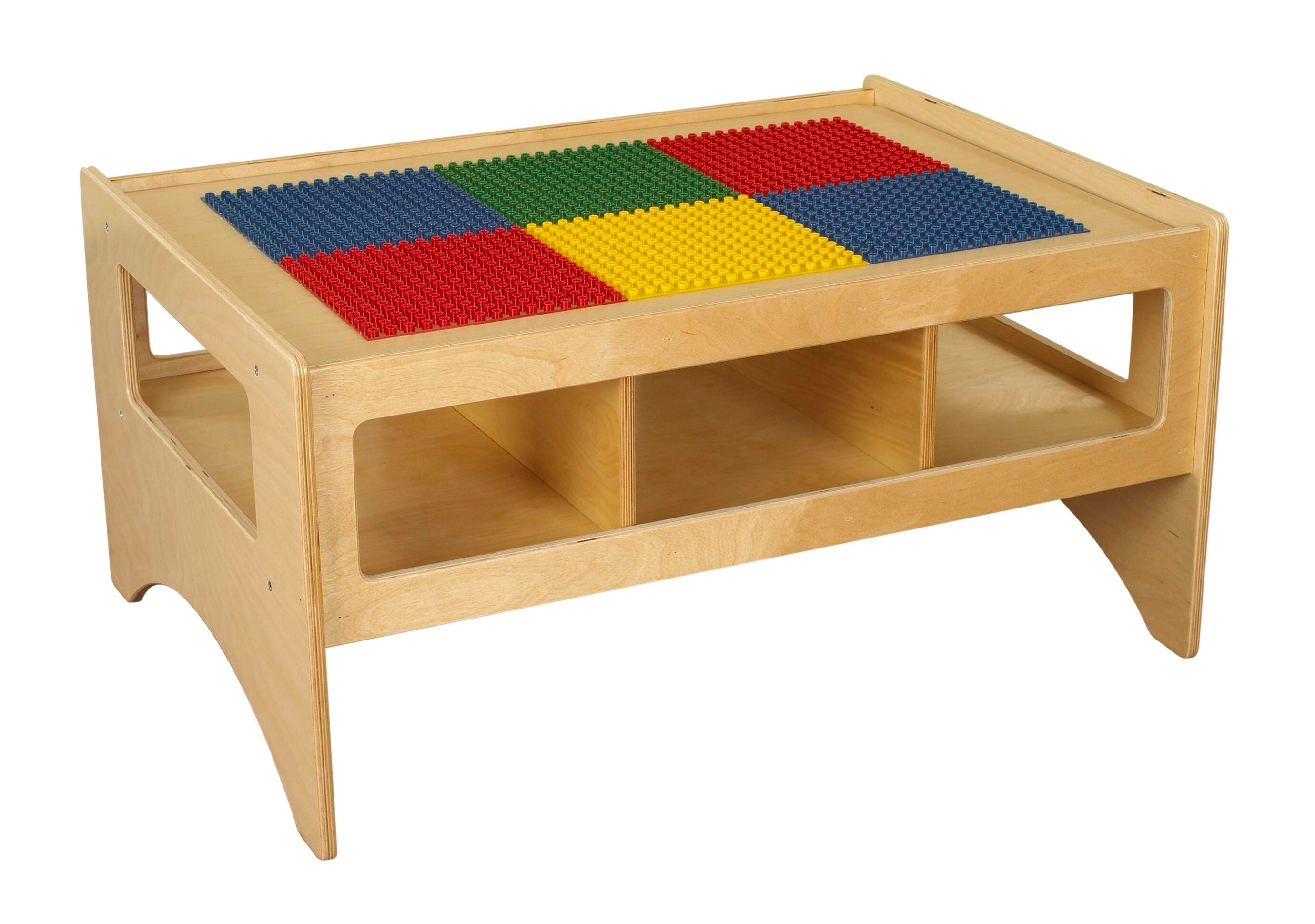 KIT - TABLE TODDLER ACTIVITY STORAGE WITH BUILDING TOP