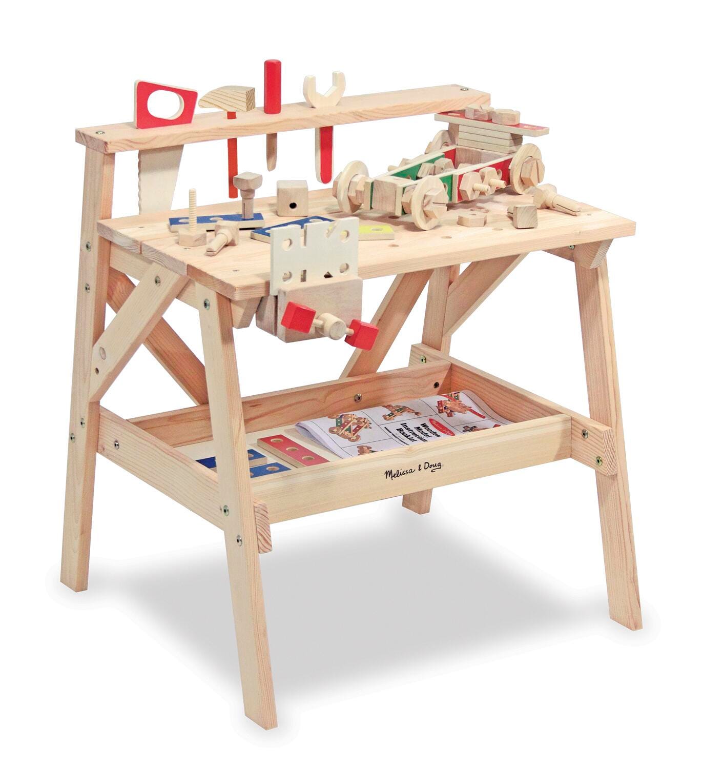 WOODEN PROJECT WORKBENCH SET OF 61