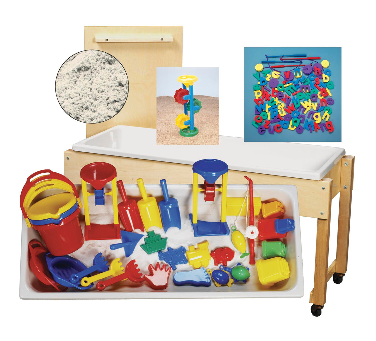 QS KIT - DONORS CHOOSE SENSORY SCIENTISTS WITH SAND AND WATER TABLE 6 IN DEEP TUB - SET
