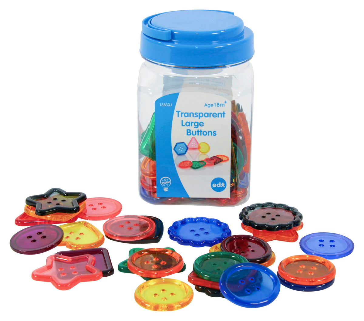 TRANSPARENT LARGE BUTTONS