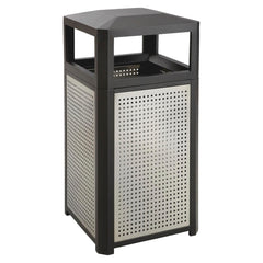 RECEPTACLE - EVOS SERIES STEEL RECEPTACLE - 21 W X 21 D X 41 H IN - 38 GALLON CAPACITY - EACH