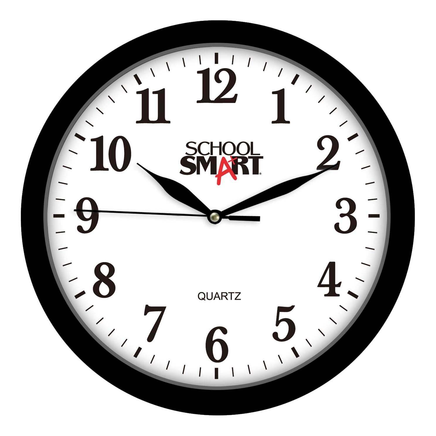 CLOCK WALL 13 IN SILENT MOVEMENT BLACK FRAME