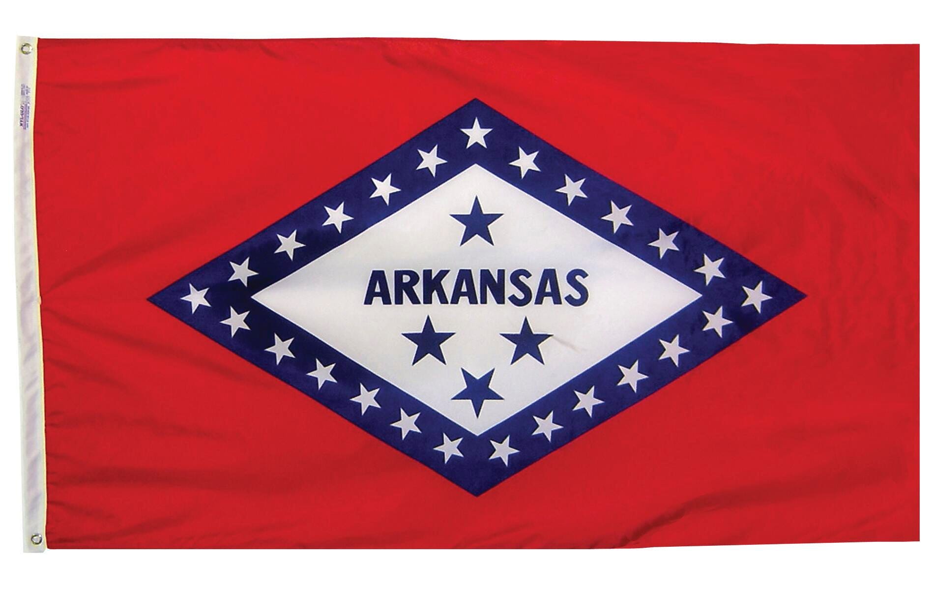 FLAG - ANNIN ARKANSAS STATE INDOOR FLAG - COLONIAL NYL-GLO NYLON - 3 X 5 FT
